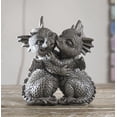 thumbnail image 1 of Fantasy Fiery Romance Dragon Lovers Hugging Garden Figurine Faux Stone Resin, 1 of 9