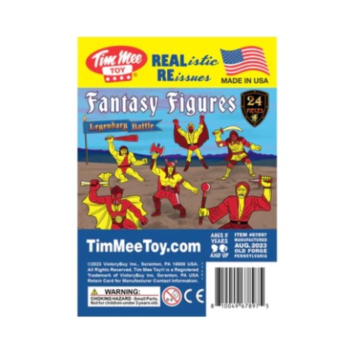 Legendary Battle Fantasy Figures Set - 3 inch Red and Yellow