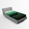 thumbnail image 1 of Ambesonne Fantasy Fitted Sheet, Giant Whale Sailboat, Twin XL Size, Green Beige, 1 of 2
