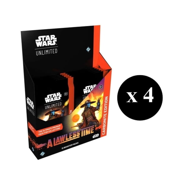 Fantasy Flight Games Star Wars Unlimited A Lawless Time Carbonite Booster Box Bundle 4x