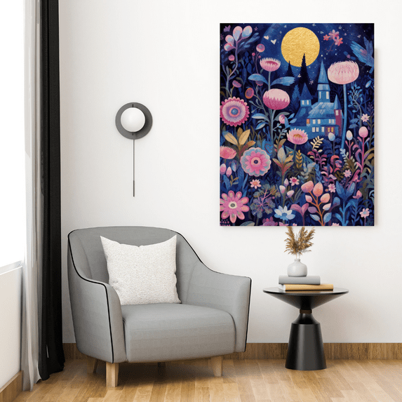 Fantasy Floral Oasis - Enchanting Whimsical Gardens Canvas & Poster Prints - Enhance Your Living Space