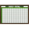 thumbnail image 1 of Fantasy Football 14 Team Draft Board Wall Poster, 14.725" x 22.375" Framed, 1 of 5