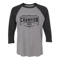 thumbnail image 1 of Fantasy Football Champion 2023 Unisex 3/4 Sleeve Baseball Raglan Tee, 1 of 2