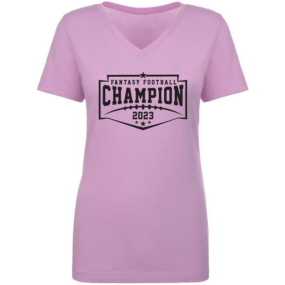 Fantasy Football Champion 2023 Womens V-Neck T-Shirt