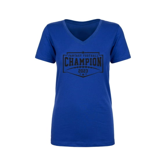 Fantasy Football Champion 2023 Womens V-Neck T-Shirt