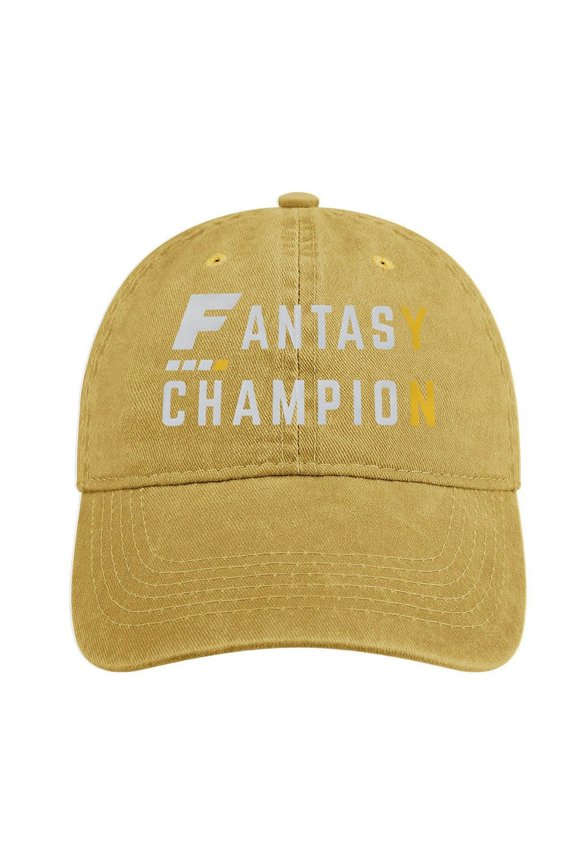 Fantasy Football Champion Sand Colour Hat Adjustable Funny Fashion Unisex Baseball Cap for Men Women