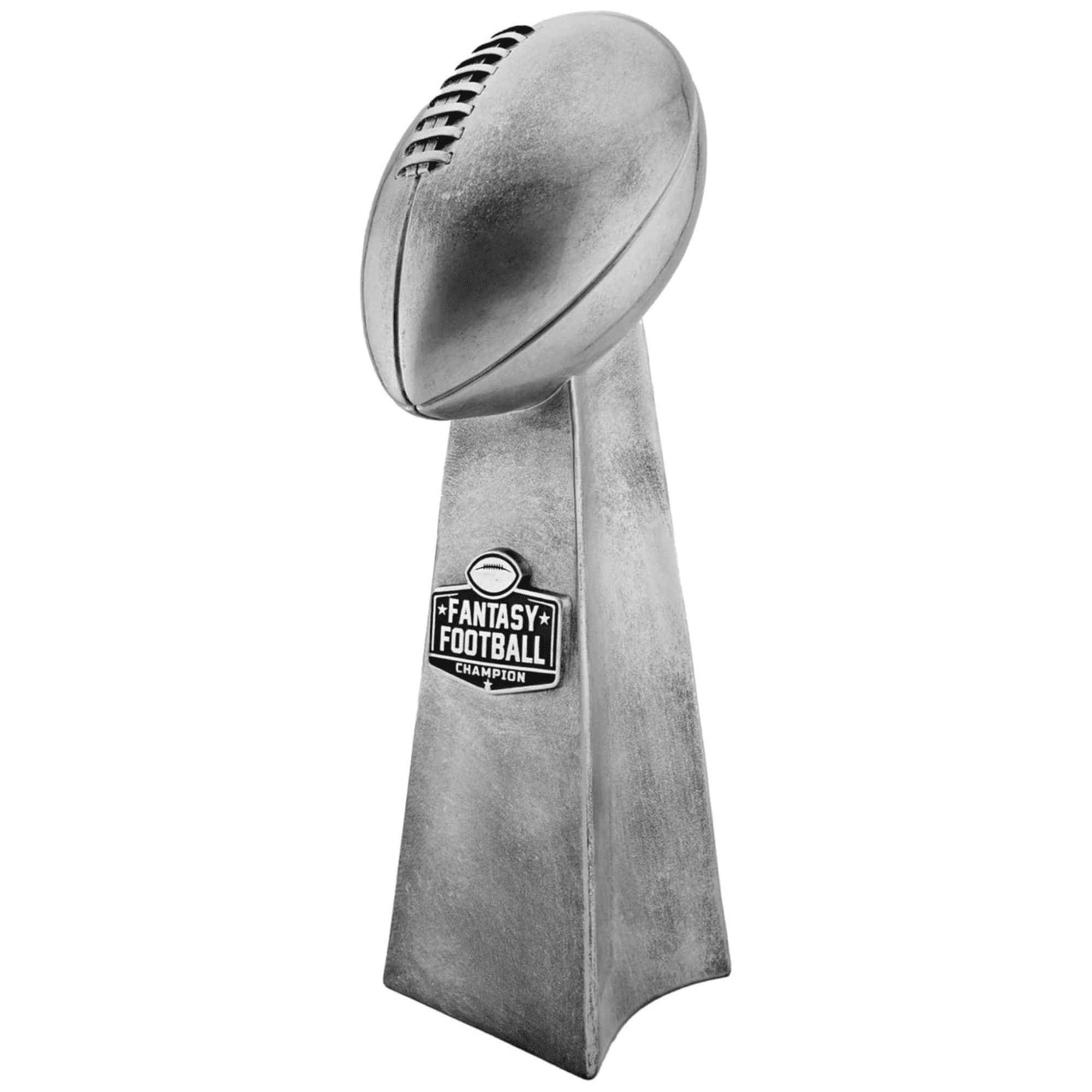 Fantasy Football Championship Trophy 10 Inch - Premium Fantasy Trophy with Antique Silver Finish, Football Trophy Pro-Style Replica for Winner, Fantasy Football Trophies Display Award