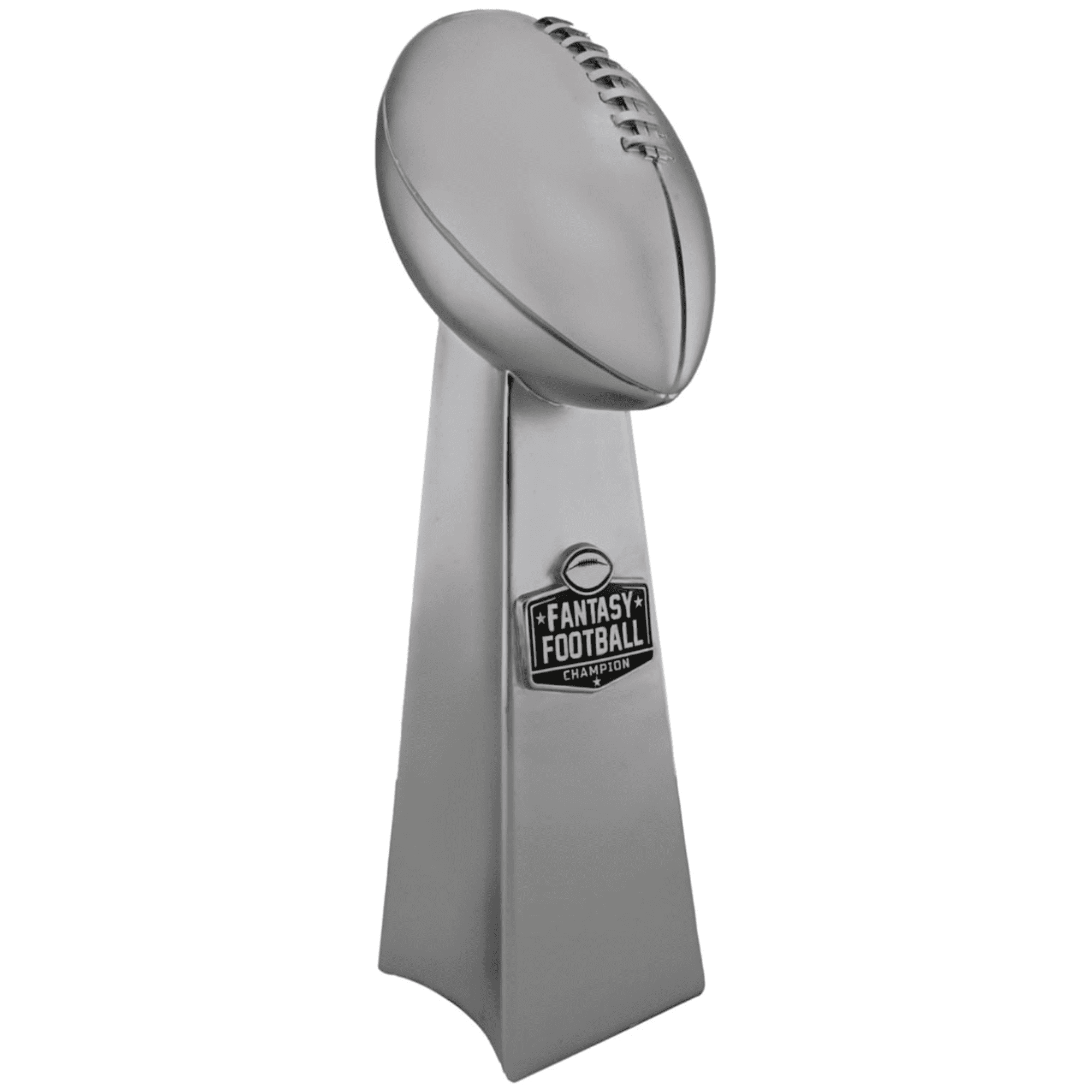 Fantasy Football Championship Trophy 10 Inch - Silver Finish Football Trophy Replica for League Winner, Premium Fantasy Trophy for Display, Durable Trophy Fantasy Football Award