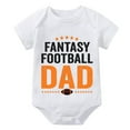 thumbnail image 1 of Fantasy Football Dad Baby Coming Home Outfit Girl Short Sleeve Baby Boy Take Home Outfit White Baby Boy Onsies 0-3 Months, 1 of 2