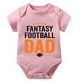 thumbnail image 1 of Fantasy Football Dad Infant Coming Home Outfit Boy Short Sleeve Baby Boy Summer Romper White Boy Rompers 18-24 Months, 1 of 2