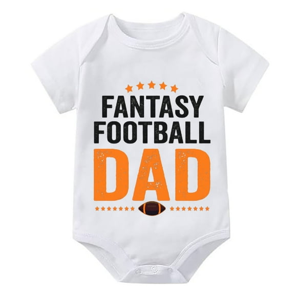 Fantasy Football Dad Take Home Outfit Short Sleeve Baby Bodysuit White Boys Baby Clothes 0-3 Months