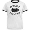 thumbnail image 1 of Fantasy Football Distressed Champion White/Black Men's Ringer T-Shirt - X-Large, 1 of 1