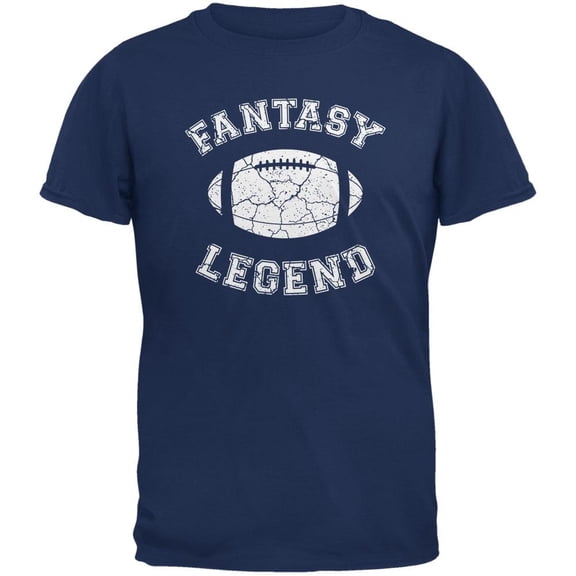 Fantasy Football Distressed Legend Metro Blue Adult T-Shirt - Large