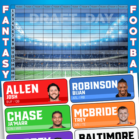 Fantasy Football Draft Board 2026 kit