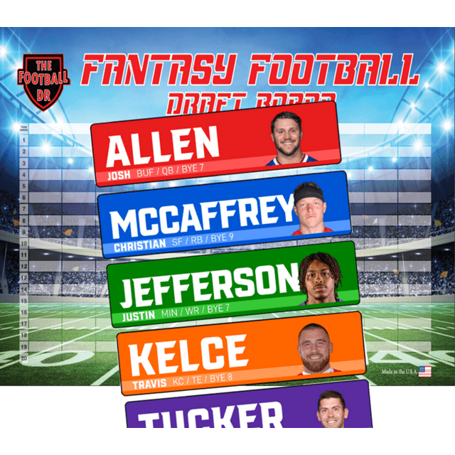 Fantasy Football Draft Board Kit 2023 HUGE Board and BIG Stickers