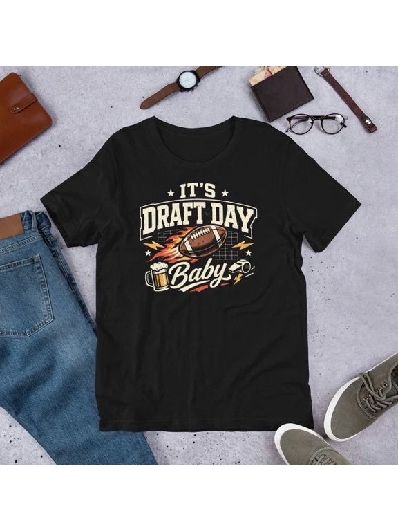 Fantasy Football Draft Day Party Graphic Gift Design Style Casual T-Shirt