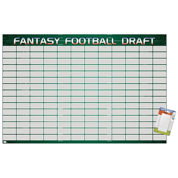 Fantasy Football Draft Wall Poster, 22.375" x 34"
