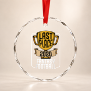 Fantasy Football Last Place 2020 Worst Loser Trophy Glass Ornament