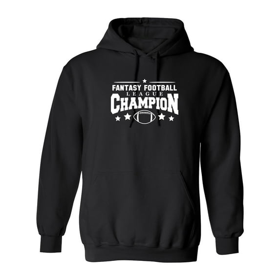 Fantasy Football League Champion Sarcastic Novelty Gift Idea Adult Humor Funny Men's Hoodies