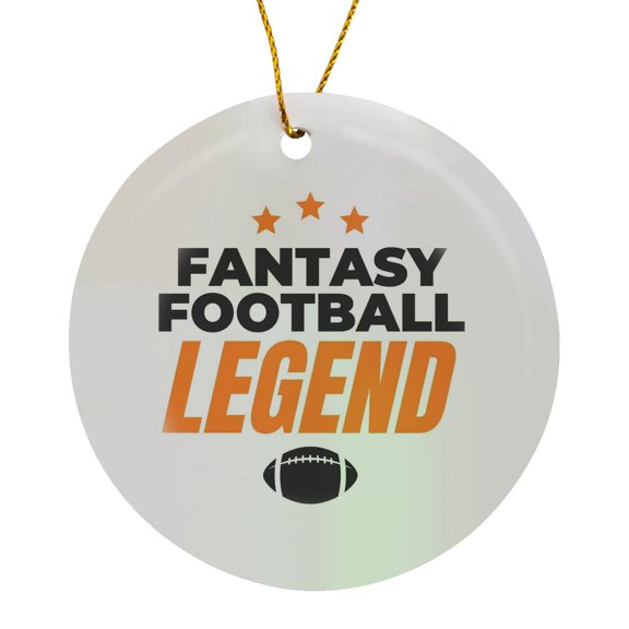 3drose, Fantasy Football Legend Merch, Circle Porcelain Ornament