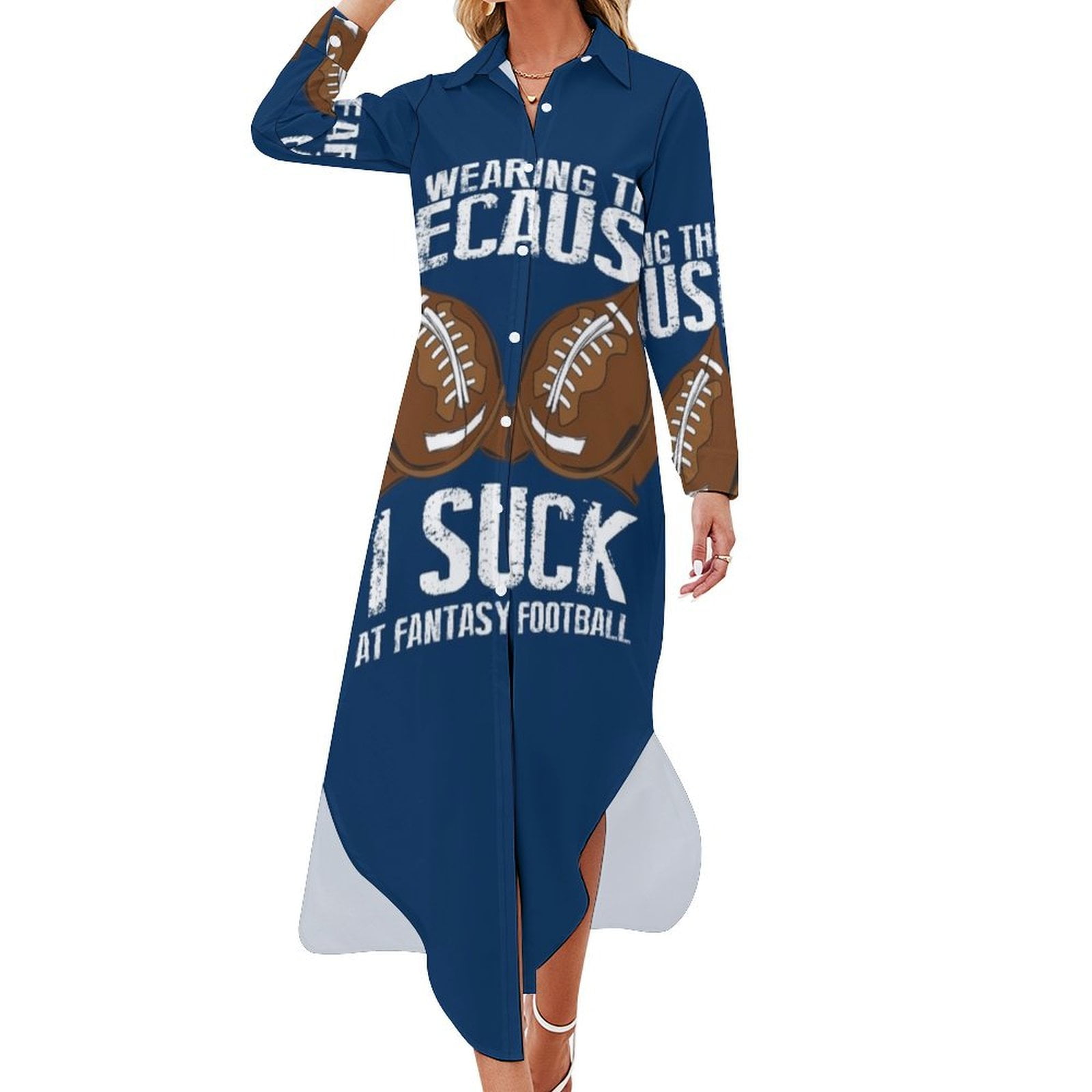 Fantasy Football Loser Long Sleeved Shirt Dress evening dresses ladies Casual dresses dresses summer woman Elegant gowns - Walmart.com Fantasy Football Loser Long Sleeved Shirt Dress evening dresses ladies Casual dresses dresses summer woman Elegant gowns - Walmart.com