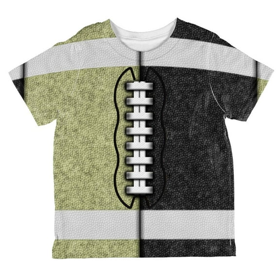 Fantasy Football Team Black and Gold All Over Toddler T Shirt Multi 2T
