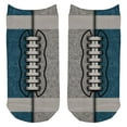 thumbnail image 1 of Fantasy Football Team Blue and Grey All Over Adult Ankle Socks White OS, 1 of 2