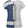 thumbnail image 1 of Fantasy Football Team Blue and White All Over Womens T Shirt Multi 2XL, 1 of 2