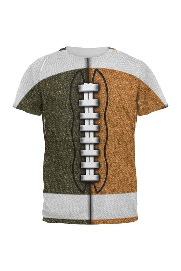 Fantasy Football Team Brown and Rust All Over Mens T Shirt Multi LG