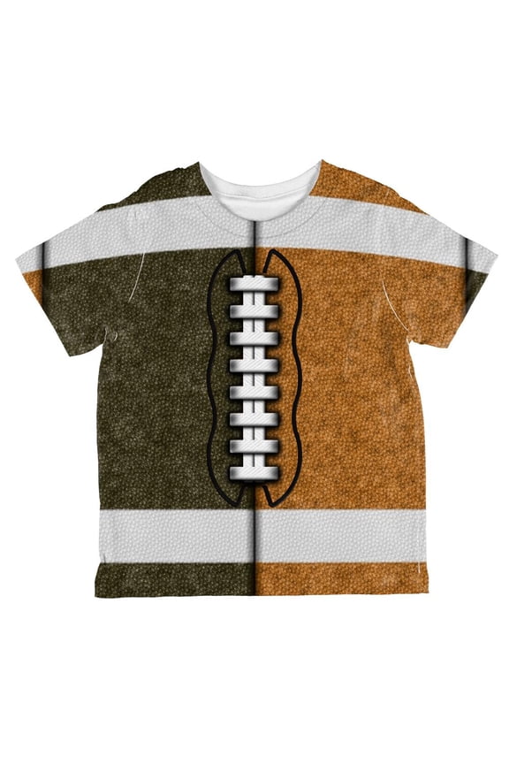 Fantasy Football Team Brown and Rust All Over Toddler T Shirt Multi 4T