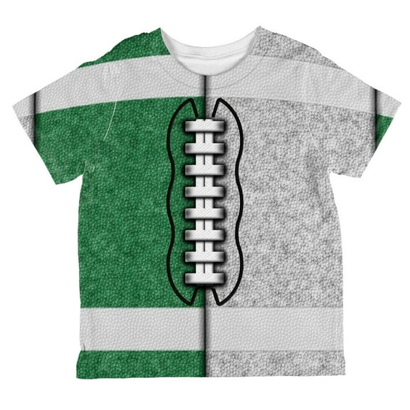 Fantasy Football Team Green and White All Over Toddler T Shirt Multi 2T