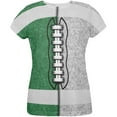 thumbnail image 1 of Fantasy Football Team Green and White All Over Womens T Shirt Multi LG, 1 of 2