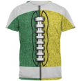thumbnail image 1 of Fantasy Football Team Green and Yellow All Over Mens T Shirt Multi SM, 1 of 2