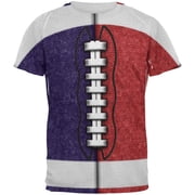 Fantasy Football Team Navy and Red All Over Mens T Shirt Multi SM