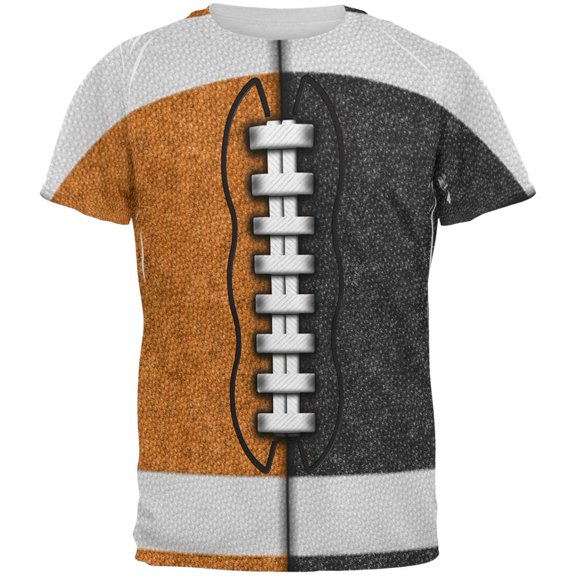 Fantasy Football Team Orange and Black All Over Mens T Shirt Multi LG