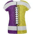 thumbnail image 1 of Fantasy Football Team Purple and Yellow All Over Womens T Shirt Multi MD, 1 of 2