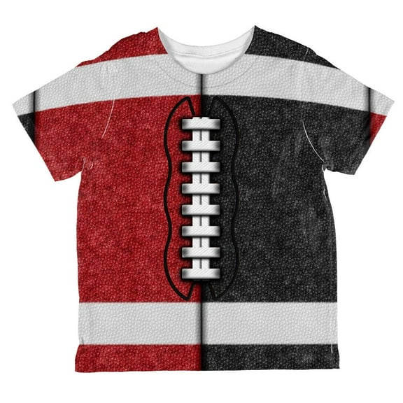 Fantasy Football Team Red and Black All Over Toddler T Shirt Multi 2T