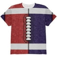 thumbnail image 1 of Fantasy Football Team Red and Navy All Over Youth T Shirt Multi YMD, 1 of 2