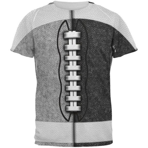 Fantasy Football Team Silver and Black All Over Mens T Shirt Multi 2XL