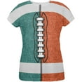 thumbnail image 1 of Fantasy Football Team Teal and Orange All Over Womens T Shirt Multi X-LG, 1 of 2