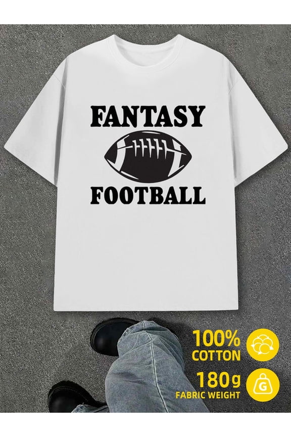 Fantasy Football Tee men white 180G 100% Cotton spring and summer clothing Classic Unisex Shirt Graphic tshirts Unique Design Unisex Shirt Graphic tshirts