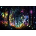 thumbnail image 1 of Fantasy Forest Photography Backdrop Fairytale Tropical Virgin Jungle Fairyland Firefly Kids Birthday Portrait Background, 1 of 5