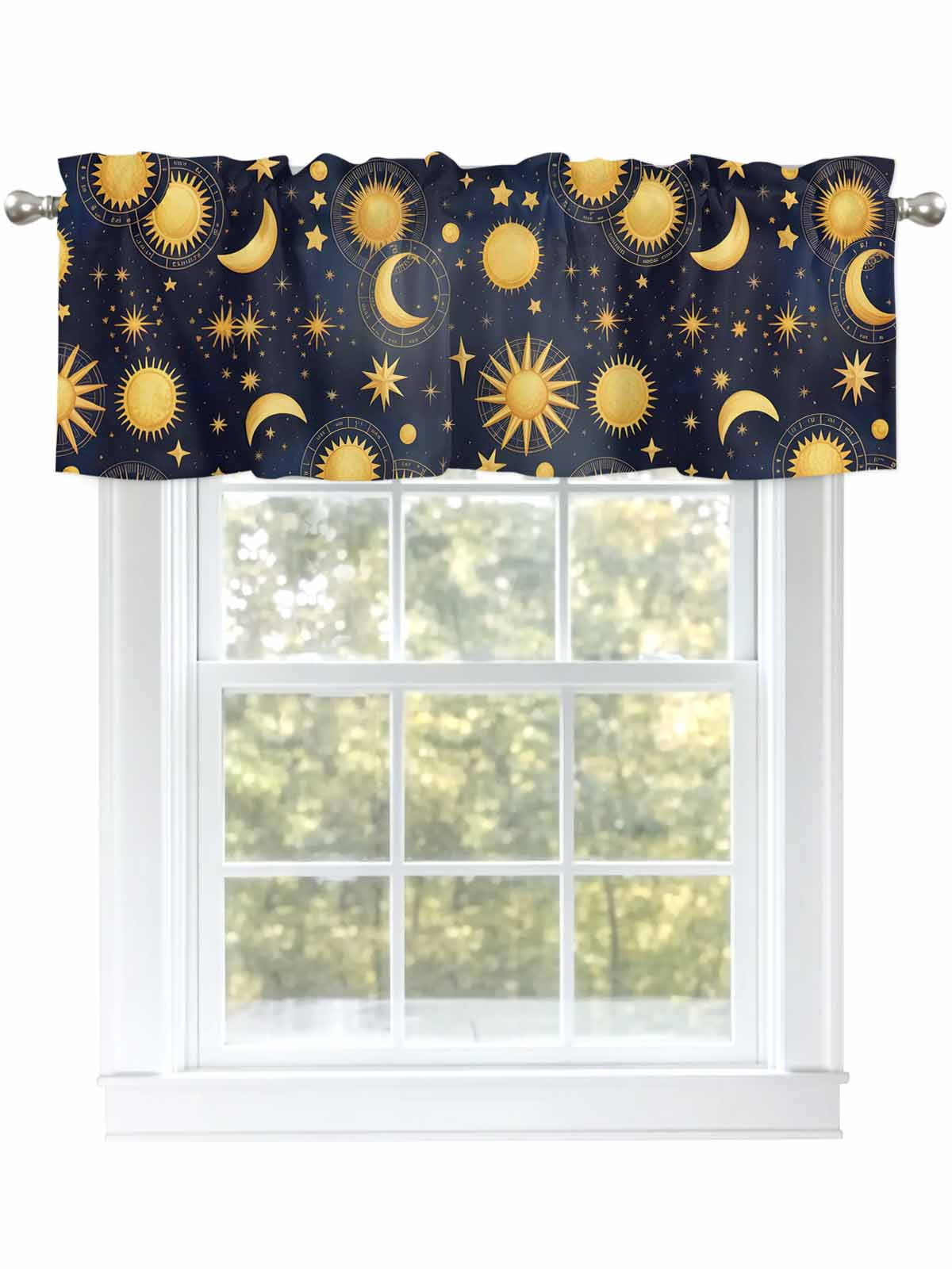 Fantasy Galaxy Valances for Windows Golden Planet Universe Sun Moon ...