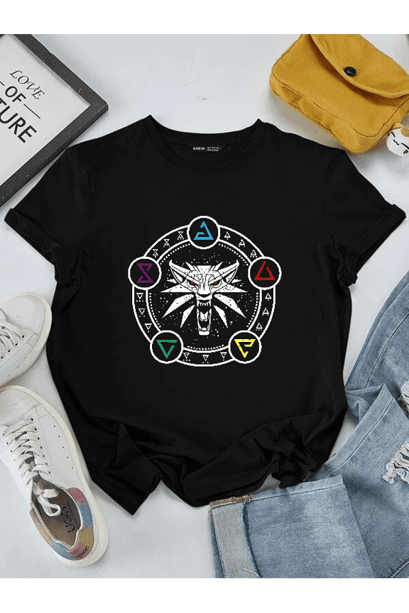 Fantasy Gaming The Witcher Video Game Series Fan Graphic Art Unisex T-Shirt V15672 ,up to size 5XL