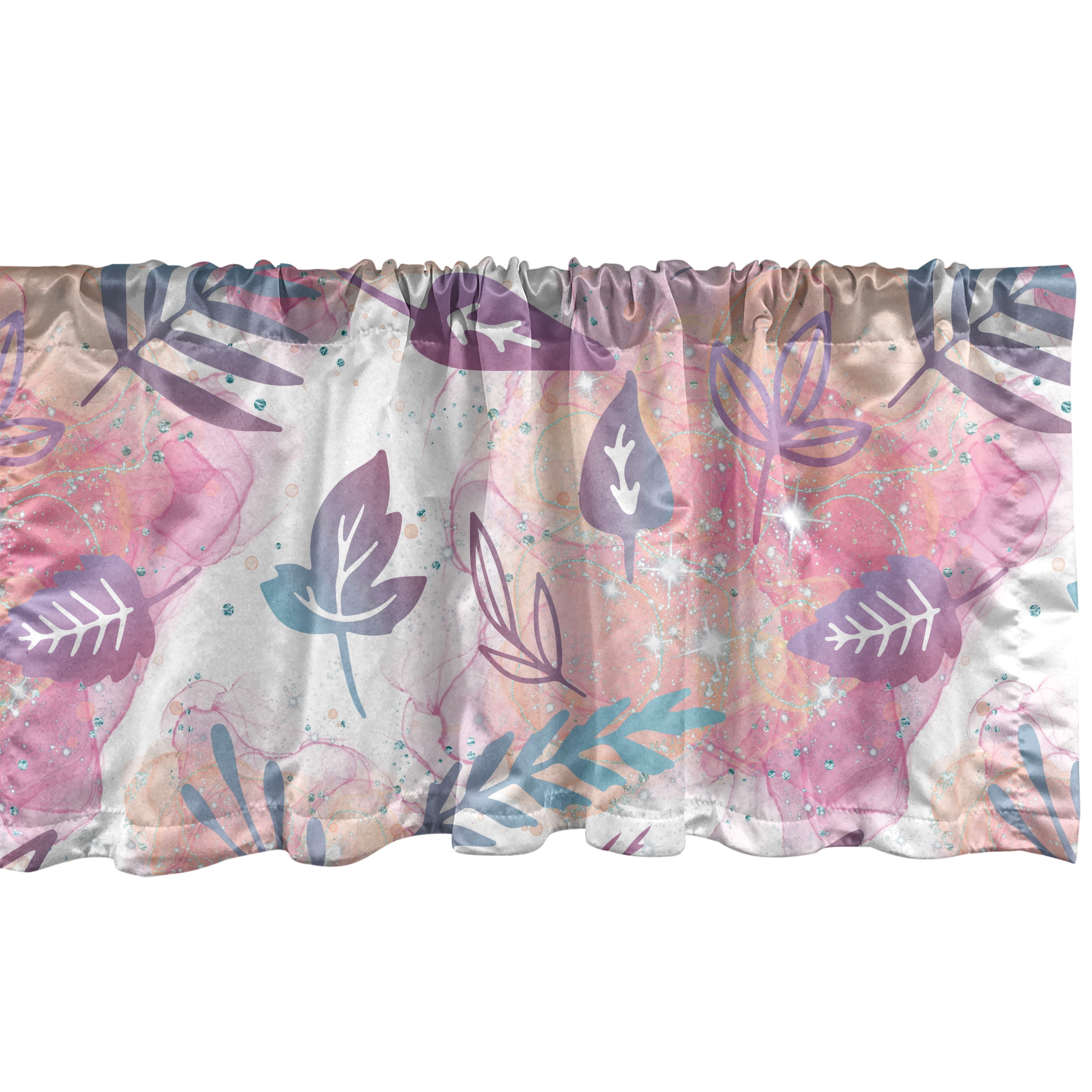 Fantasy Garden Window Valance, Swirling Leaves Pattern with Dreamy Aura ...