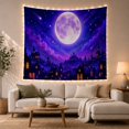 thumbnail image 1 of Fantasy Gothic Cityscape Under a Luminous Full Moon, Dreamy Celestial Scene for Space Lovers, Celestial Wall Art, Graduation Gift, Tapestry Wall Hanging for Bedroom, Dorm and Living Room, 1 of 7