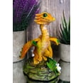thumbnail image 1 of Fantasy Green Thumb Fruity Vitamin Orange Dragon Statue Fairy Garden Collectible, 1 of 6