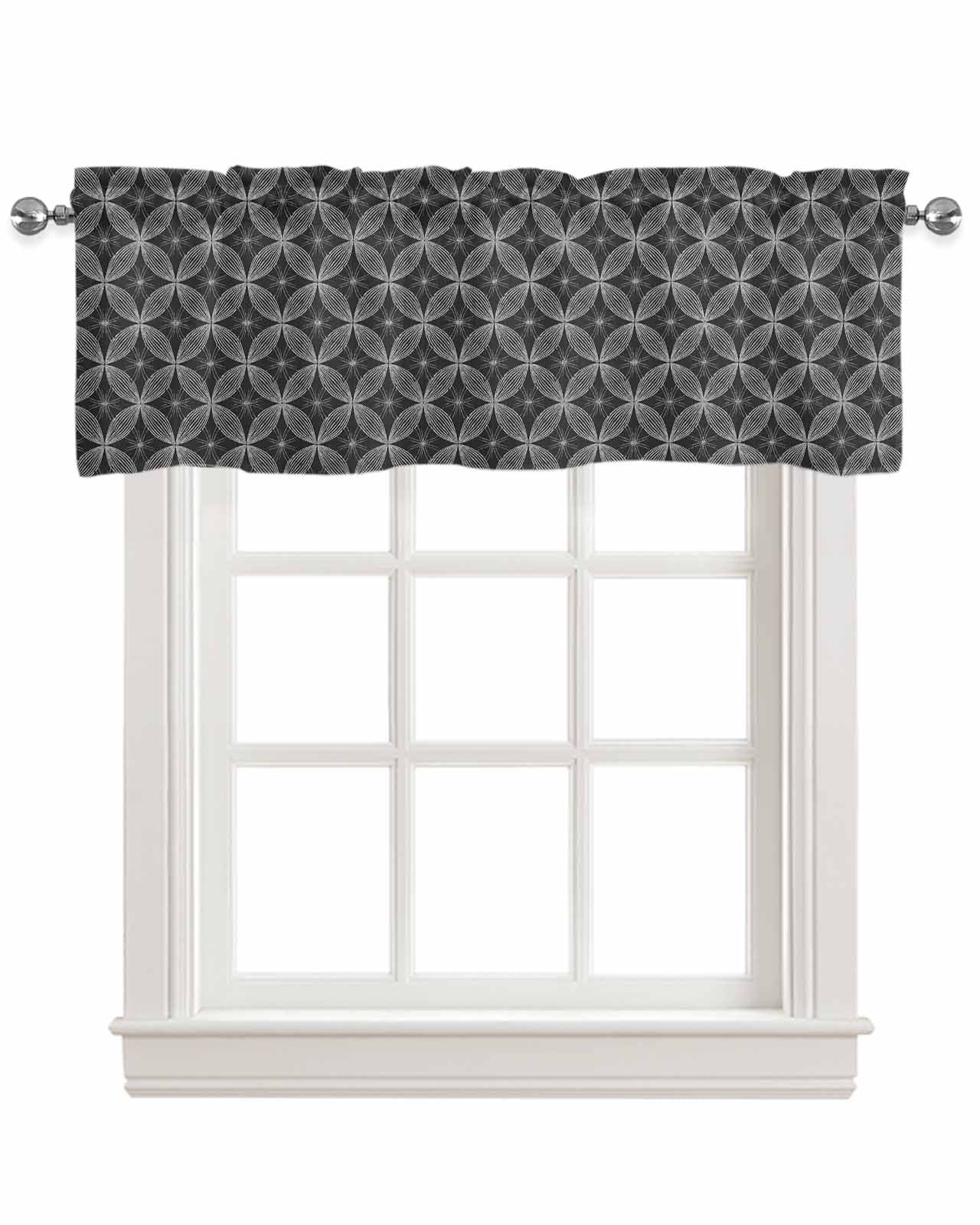 Fantasy Grey Linen Curtain Valance for Bedroom/Bathroom/Kitchen/Office ...