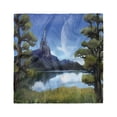 thumbnail image 1 of Fantasy Head Scarf, Riverside Lake Scene, Head Wrap, 3 Sizes, by Ambesonne, 1 of 2