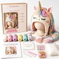thumbnail image 1 of Fantasy Hood Hat DIY Crochet Kit,Complete Crochet Set for Beginners with 5 Animal Styles,All-in-One Kit with Yarn Hooks and Instructions,Handmade Craft Gift for Adults(A1), 1 of 7